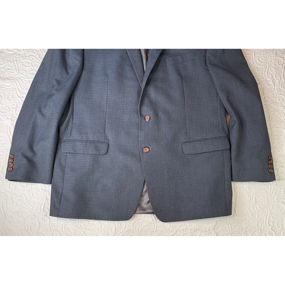 Lauren Ralph Lauren Men Blazer Jacket Dark Blue Plaid Two Button Sport Coat 50L - Picture 3 of 11